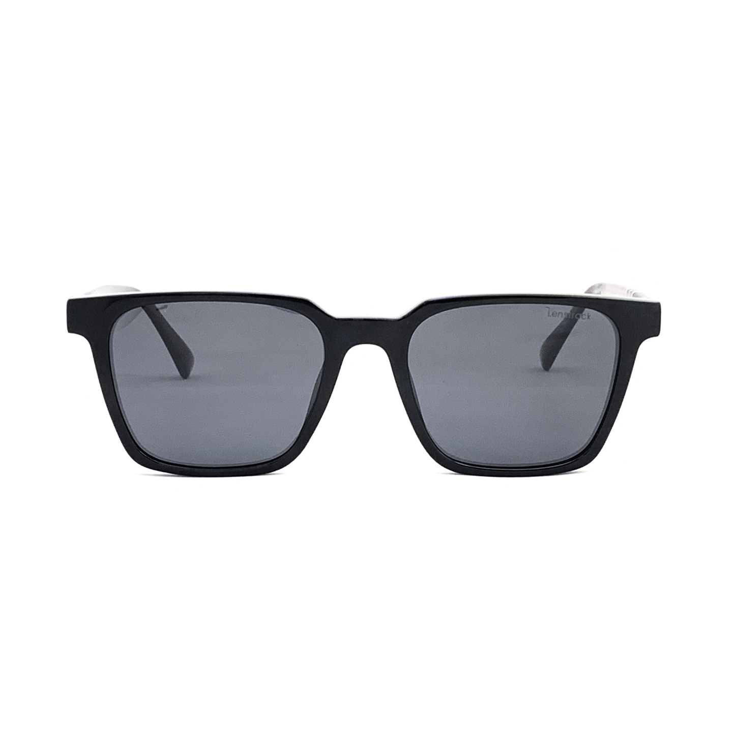 Luxury Line "Dinero" Black Wayfarer Unisex Sunglasses