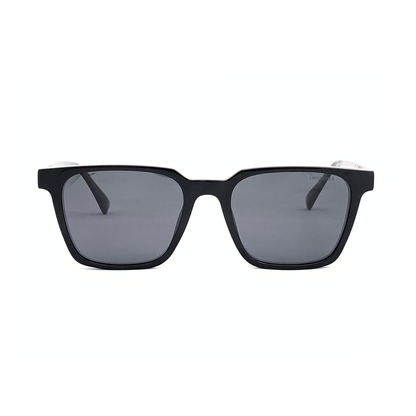 Luxury Line "Dinero" Black Wayfarer Unisex Sunglasses