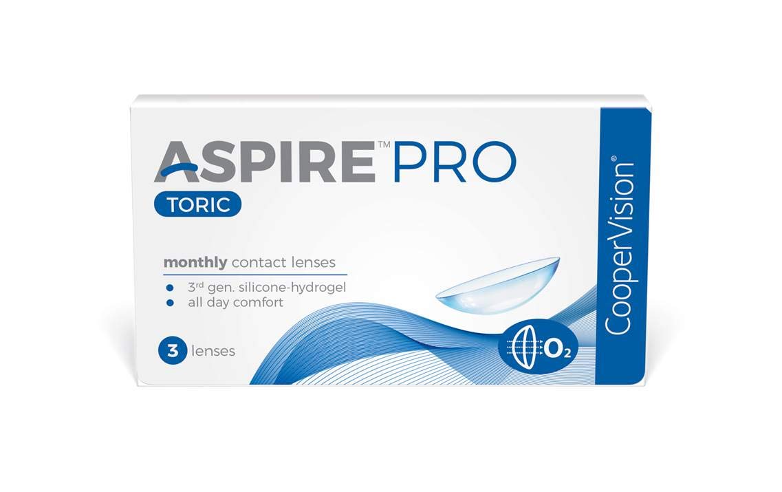 CooperVision Aspire Pro Toric Contact Lenses - 3 Lens Pack (Clear, 3 Lens Pack)