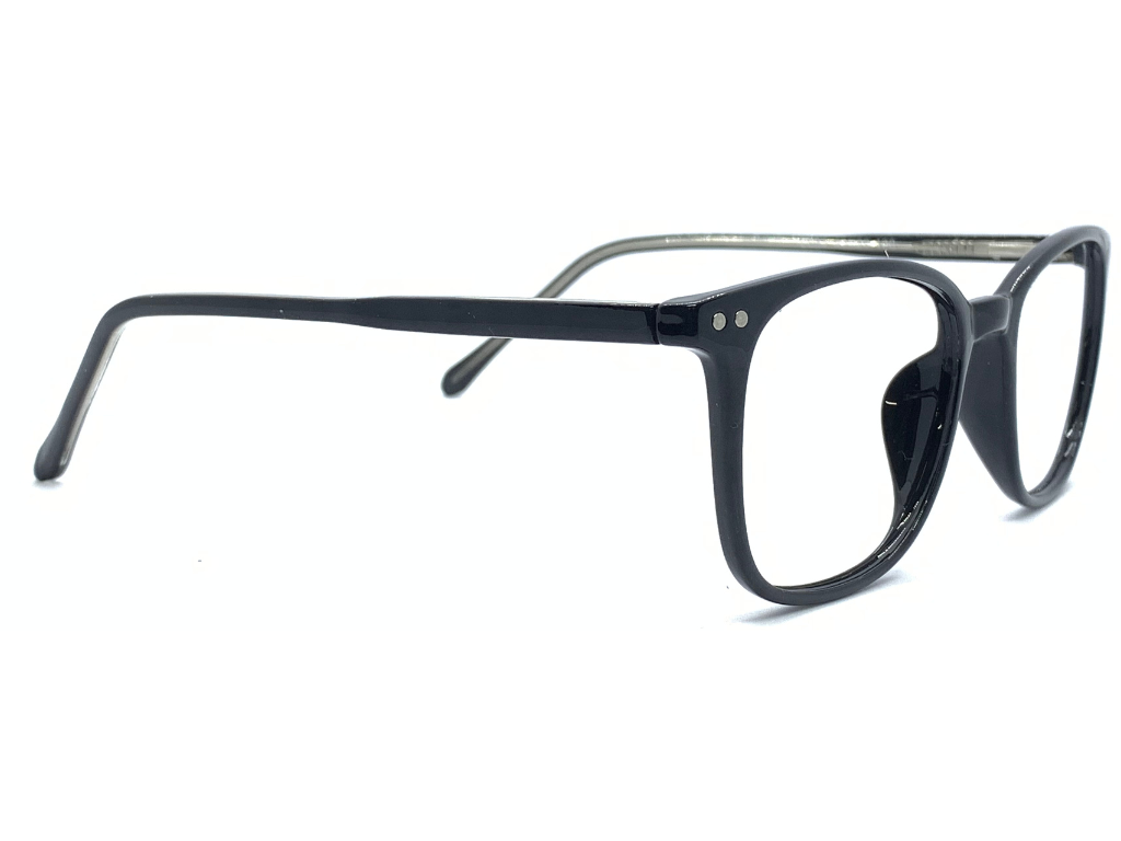Lensnut Black Rectangle Full Rim Eyeglasses LN8034C1