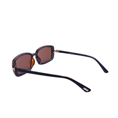 Hip Hop Brown Rectangle Unisex Sunglasses