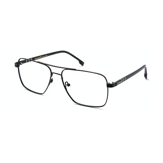 Luxury Line "Kuber" Black Aviator Eyeglasses For Men RTM1007 C4/57