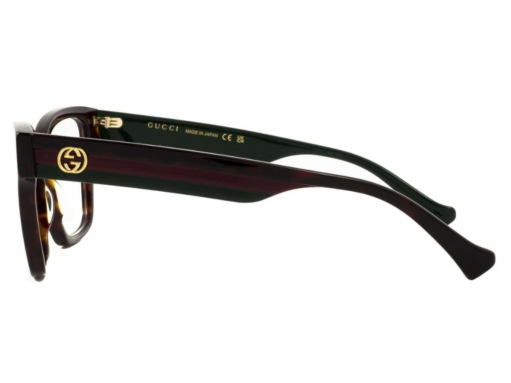 GUCCI Havana Rectangle Full Rim Eyeglasses  GG1302O 006