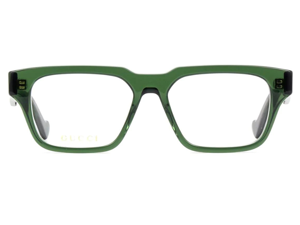 GUCCI Green Crystal Rectangle Eyeglasses GG0963O 003