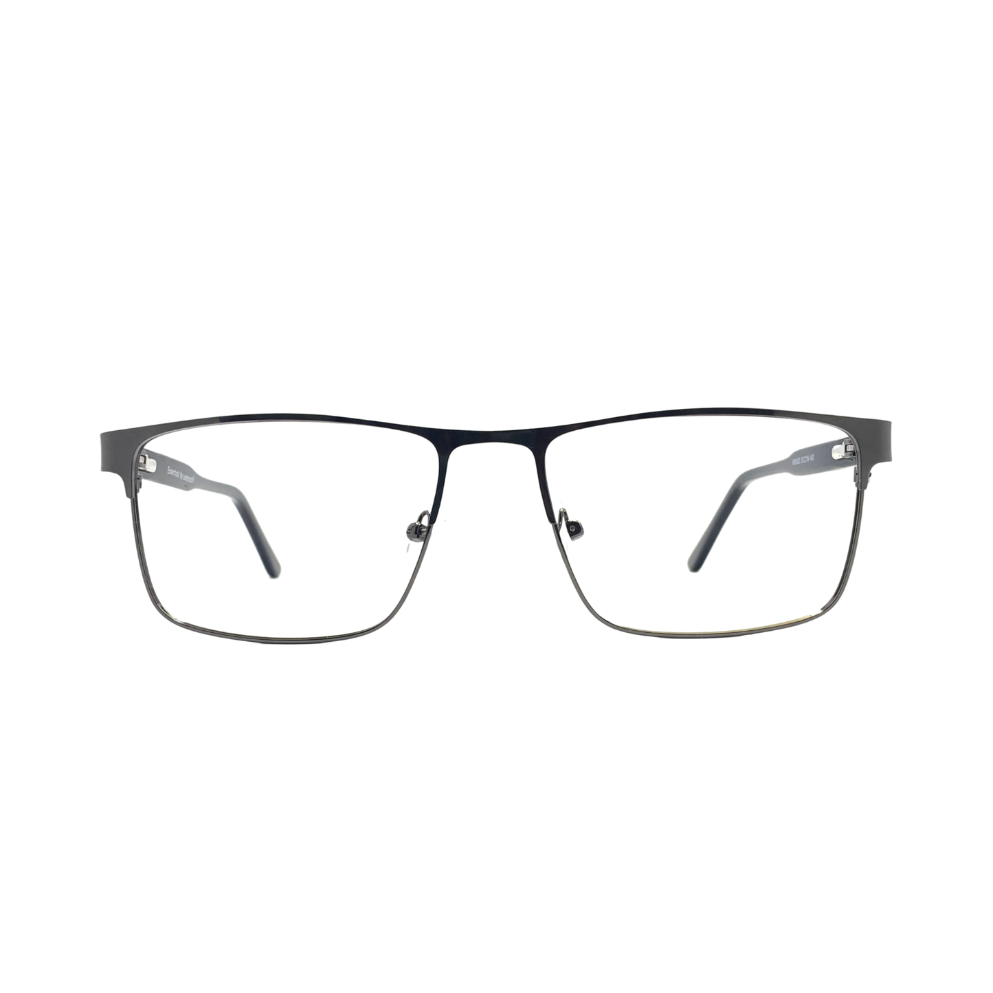 Essentials "Vivek" Gunmetal Rectangle Unisex Eyeglasses