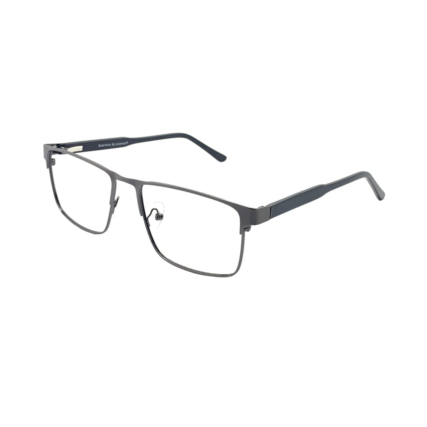 Essentials "Vivek" Gunmetal Rectangle Unisex Eyeglasses