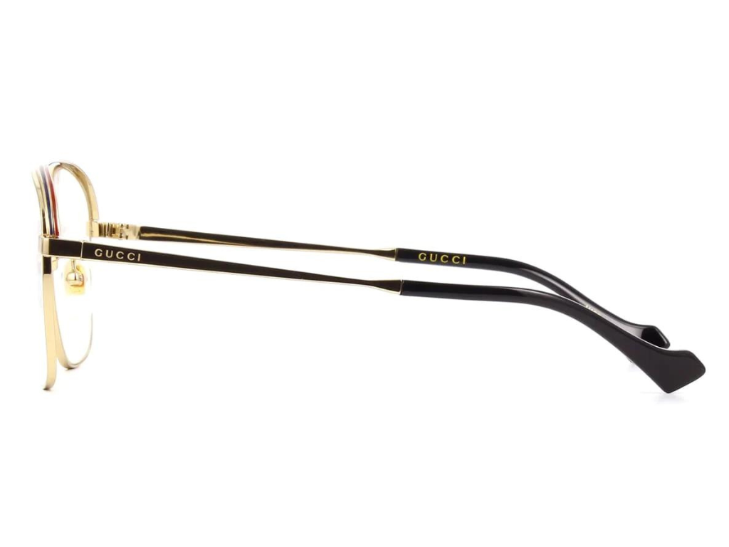 Gucci Golden Aviator Full Rim Eyeglasses GG1103O 001