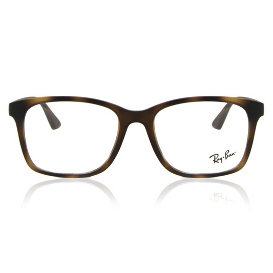 Rayban Havana Square Unisex Eyeglasses RB7059D 5200