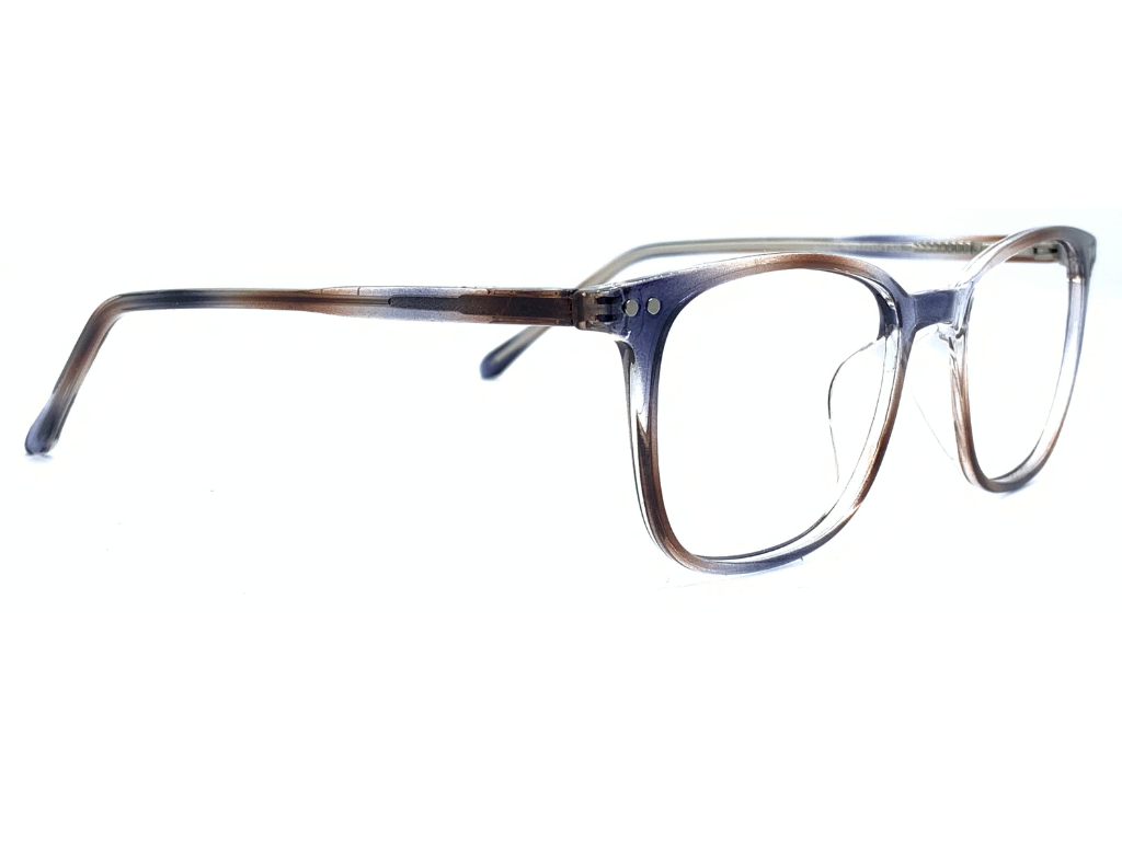 Lensnut Floral Transparent Rectangle Full Rim Eyeglasses LN8034C12