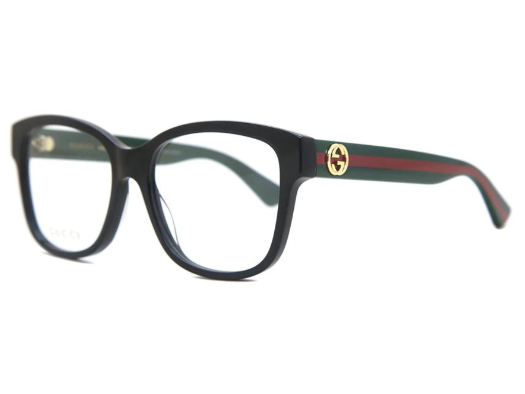 Gucci Black Rectangle Full Rim Eyeglasses GG0038ON 011
