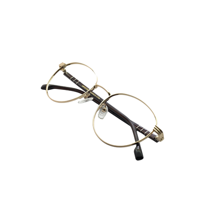 Luxury Line "Vidur" Golden Round Unisex Eyeglasses RTM1002 C1/51
