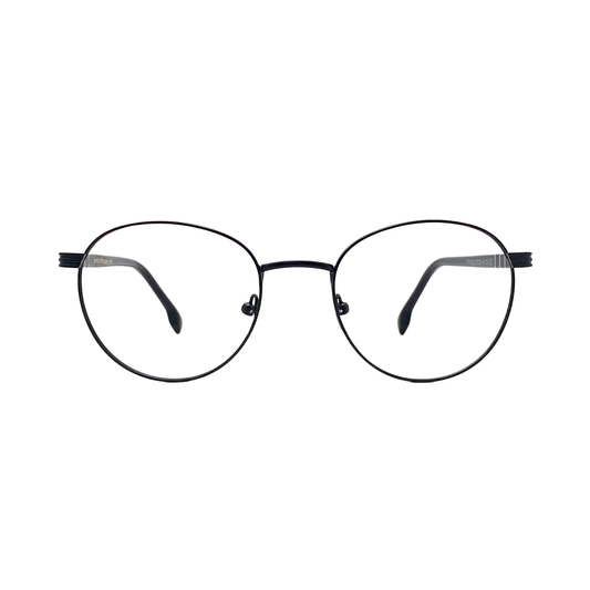 Luxury Line "Vidur" Black Round Unisex Eyeglasses RTM1002 C3/51