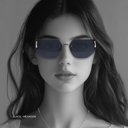 Essentials "Crew" Black Hexagon Unisex Eyeglasses