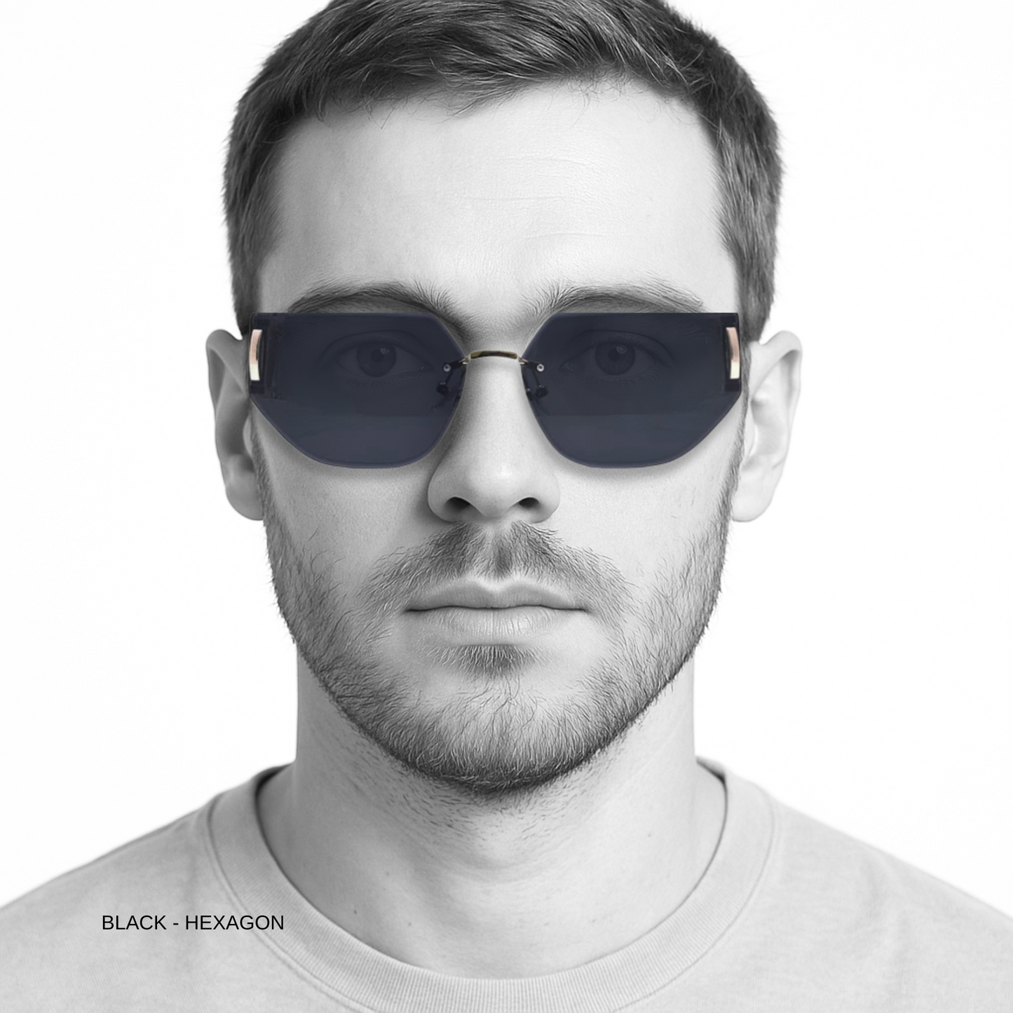 Essentials "Crew" Black Hexagon Unisex Eyeglasses