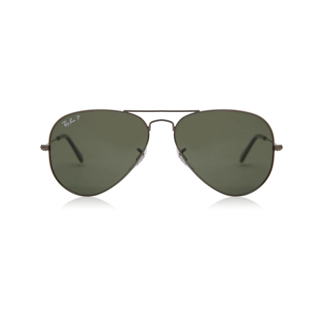 RAY-BAN Aviator Green Unisex Polarized Sunglasses RB3025I 004/58