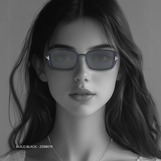 Essentials "Build" Black Rectangle Unisex Eyeglasses ZS98078