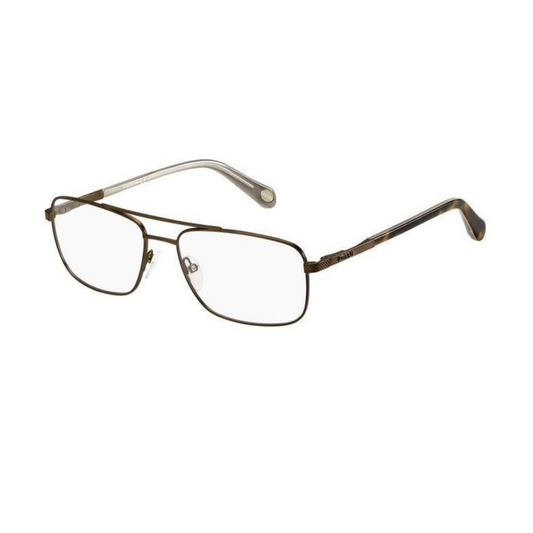 Fossil Square Aviator Brown Eyeglasses for Men FOS6060 OKL/56