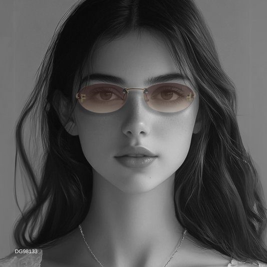 Hip Hop Maroon Oval Unisex Sunglasses DG98133