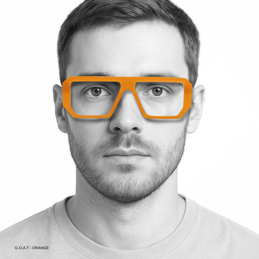 Essentials G.O.A.T Orange Square Eyeglasses for Men