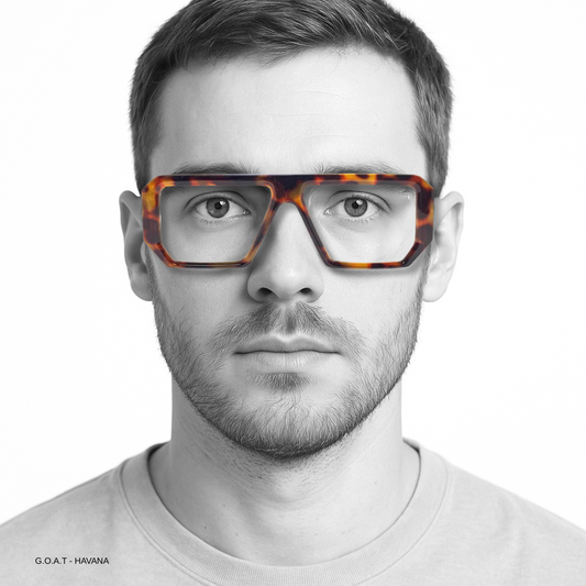 Essentials G.O.A.T Havana Square Eyeglasses for Men