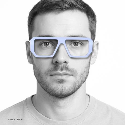 Essentials G.O.A.T White Square Eyeglasses for Men