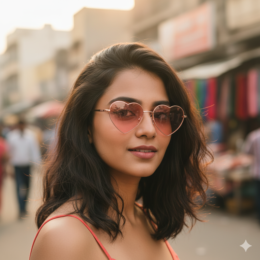 Essentials "Lotto" Heart Shape Unisex Sunglasses 1024