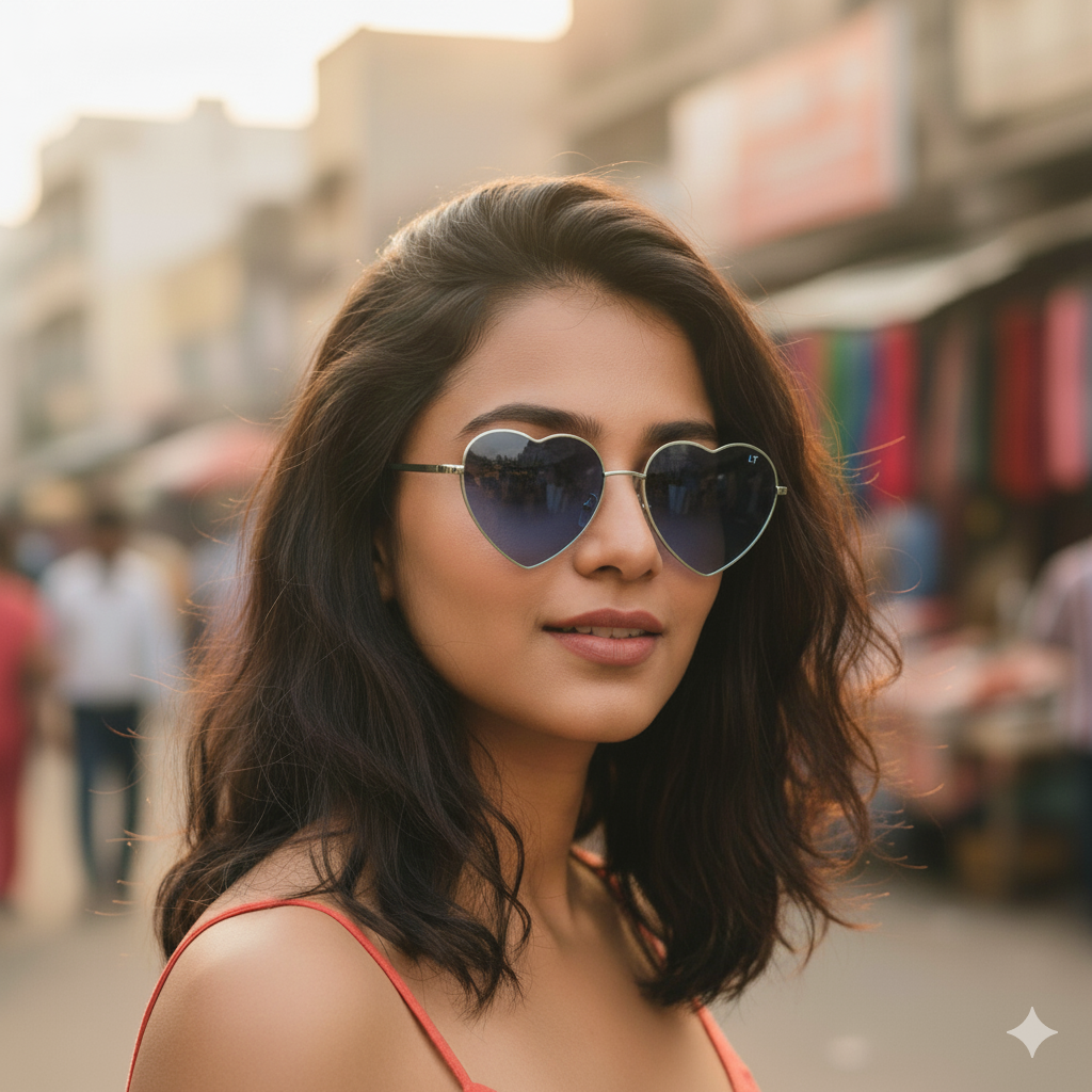 Essentials "Lotto" Heart Shape Unisex Sunglasses 1024