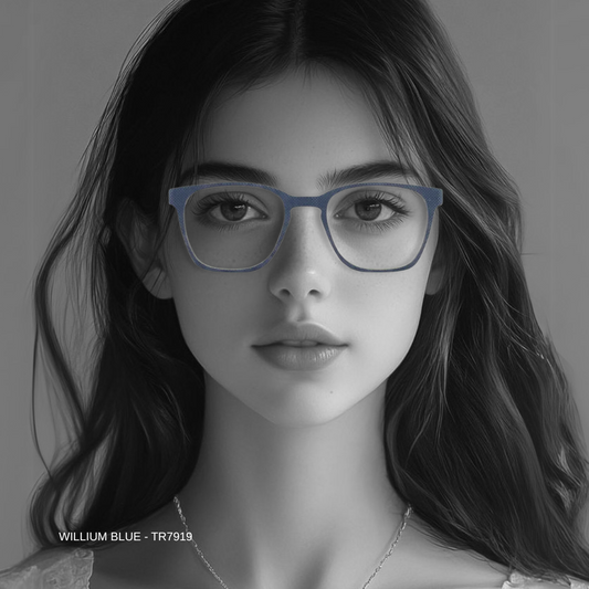 Essentials "William" Blue Square Unisex Eyeglasses TR7919