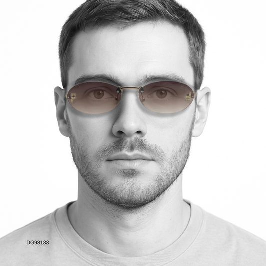 Hip Hop Maroon Oval Unisex Sunglasses DG98133