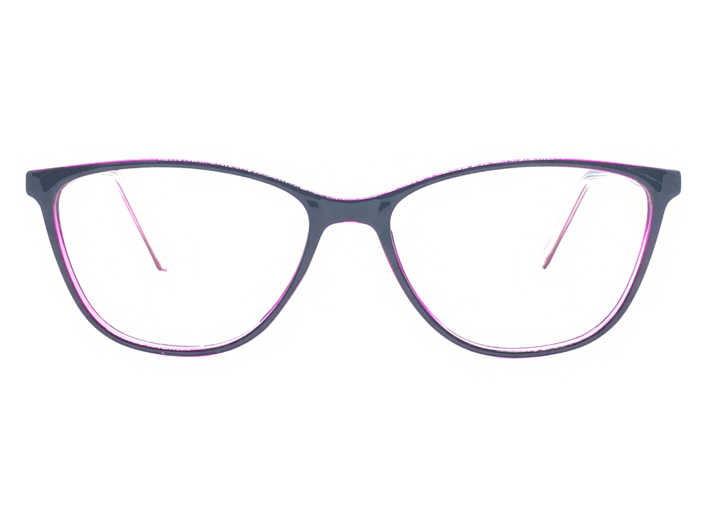 Lensnut Black Pink Cateye Full Rim Eyeglasses LN8030C1P