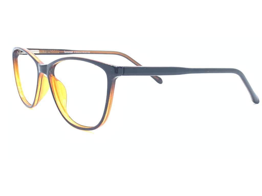 Lensnut Black  Brown Cateye Full Rim Eyeglasses LN8030C1BR