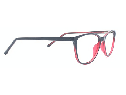 Lensnut Black Red  Cateye Full Rim Eyeglasses LN8030C1R