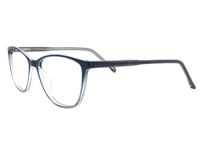Lensnut Blue Transparent Cateye Full Rim Eyeglasses LN8030C4T