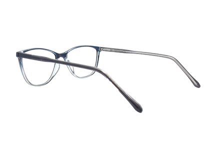 Lensnut Blue Transparent Cateye Full Rim Eyeglasses LN8030C4T