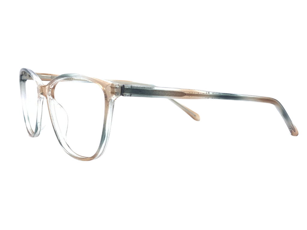 Lensnut Grey Transparent Cateye Full Rim Eyeglasses LN8030C5T