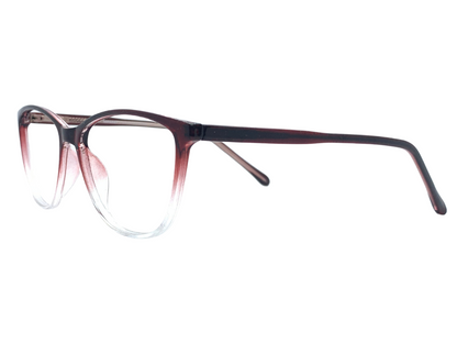 Lensnut Red Transparent Cateye Full Rim Eyeglasses LN8030C7T