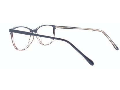 Lensnut Brown Transparent Cateye Full Rim Eyeglasses LN8030C2T