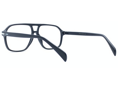 Lensnut Matt Black Aviator Full Rim Eyeglasses ST85204C1M