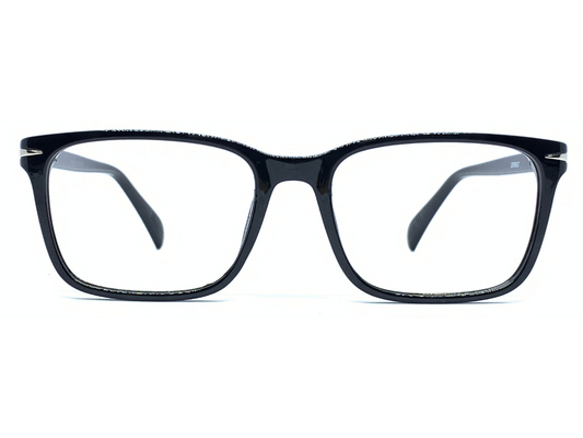 Lensnut Glossy  Black Rectangle Full Rim Eyeglasses ST85208C1