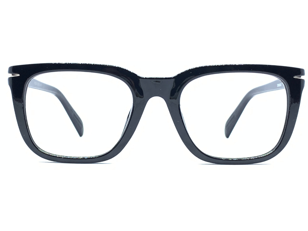 Lensnut Glossy Black Rectangle Full Rim Eyeglasses ST85209C1