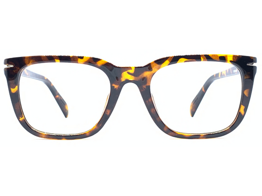 Lensnut Glossy Havana Rectangle Full Rim Eyeglasses ST85209C3