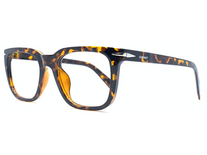 Lensnut Glossy Havana Rectangle Full Rim Eyeglasses ST85209C3