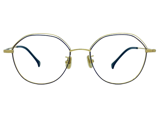 Lensnut Latemon Black Gold Cateye Full Rim Eyeglasses LNL9015COL1