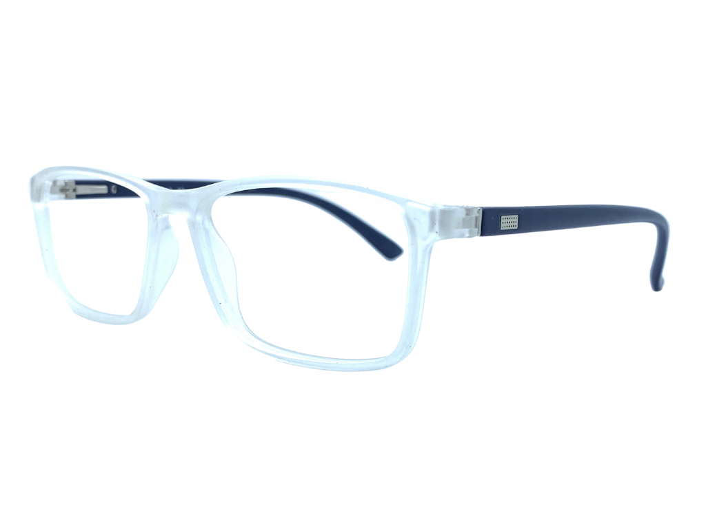 Lensnut  White Black Rectangle Full Rim Eyeglasses LNTR2013C10B