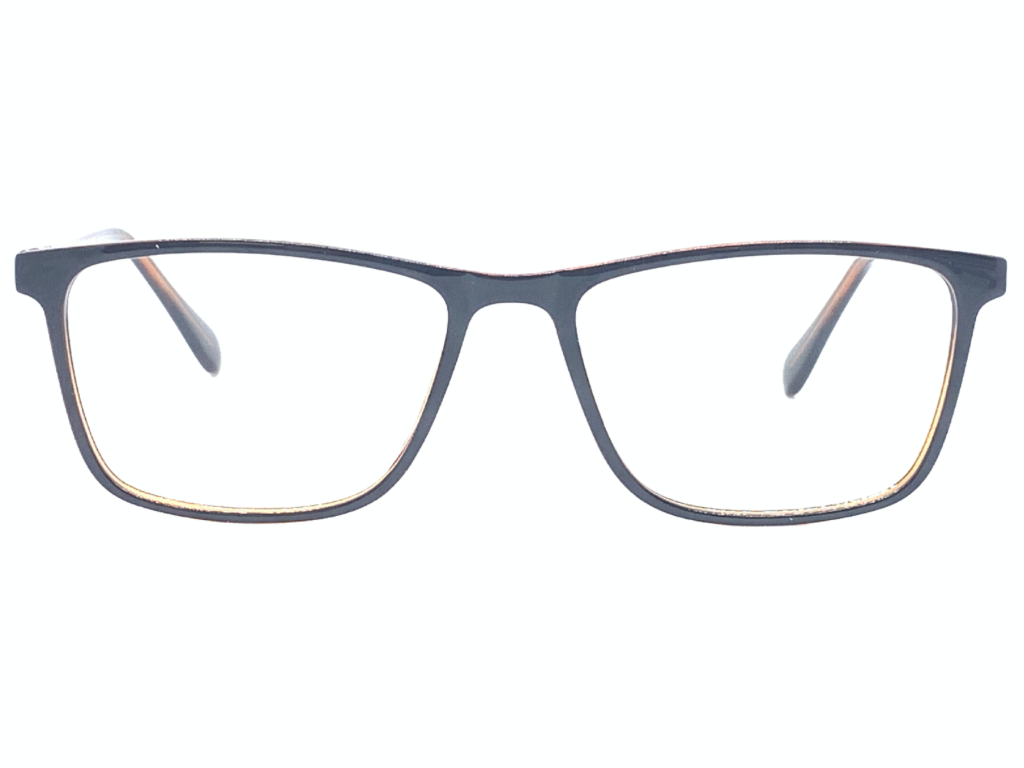 Lensnut Black Brown Rectangle Full Rim Eyeglasses LN8018C1BR
