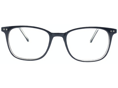 Lensnut Black Transparent Rectangle Full Rim Eyeglasses LN8034C1T