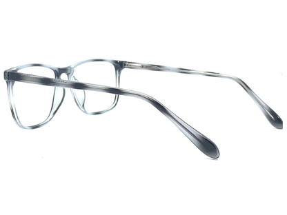 Lensnut Grey Transparent Rectangle Full Rim Eyeglasses LN8016C5T