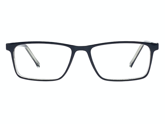 Lensnut Black Transparent Rectangle Full Rim Eyeglasses LN8023C1T