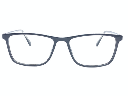 Lensnut Black Blue Rectangle Full Rim Eyeglasses LN8018C1B