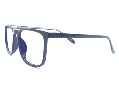 Lensnut Black Blue Rectangle Full Rim Eyeglasses LN8037C1B